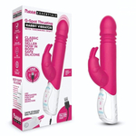 Розовый пульсирующий вибромассажер G-Spot Thrusting Rabbit - 24 см. (Цвет: розовый)