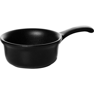 Кокотница «Бель Кузин»;фарфор;200мл;D=105,H=45,L=165мм;черный (Цвет: черный)