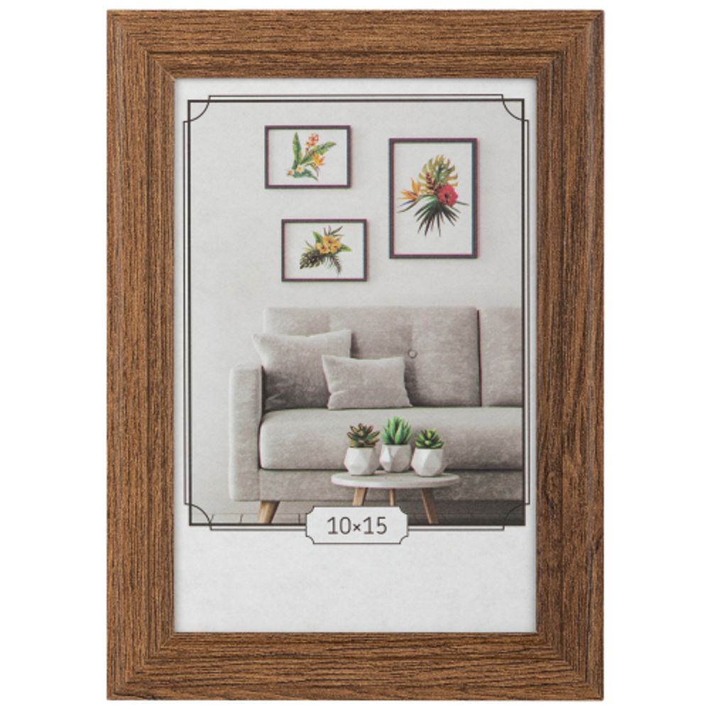 Фоторамка Image Art С22 МДФ универсальная 10х15 цвет мокко вставка прозрачный пластик | Image Art