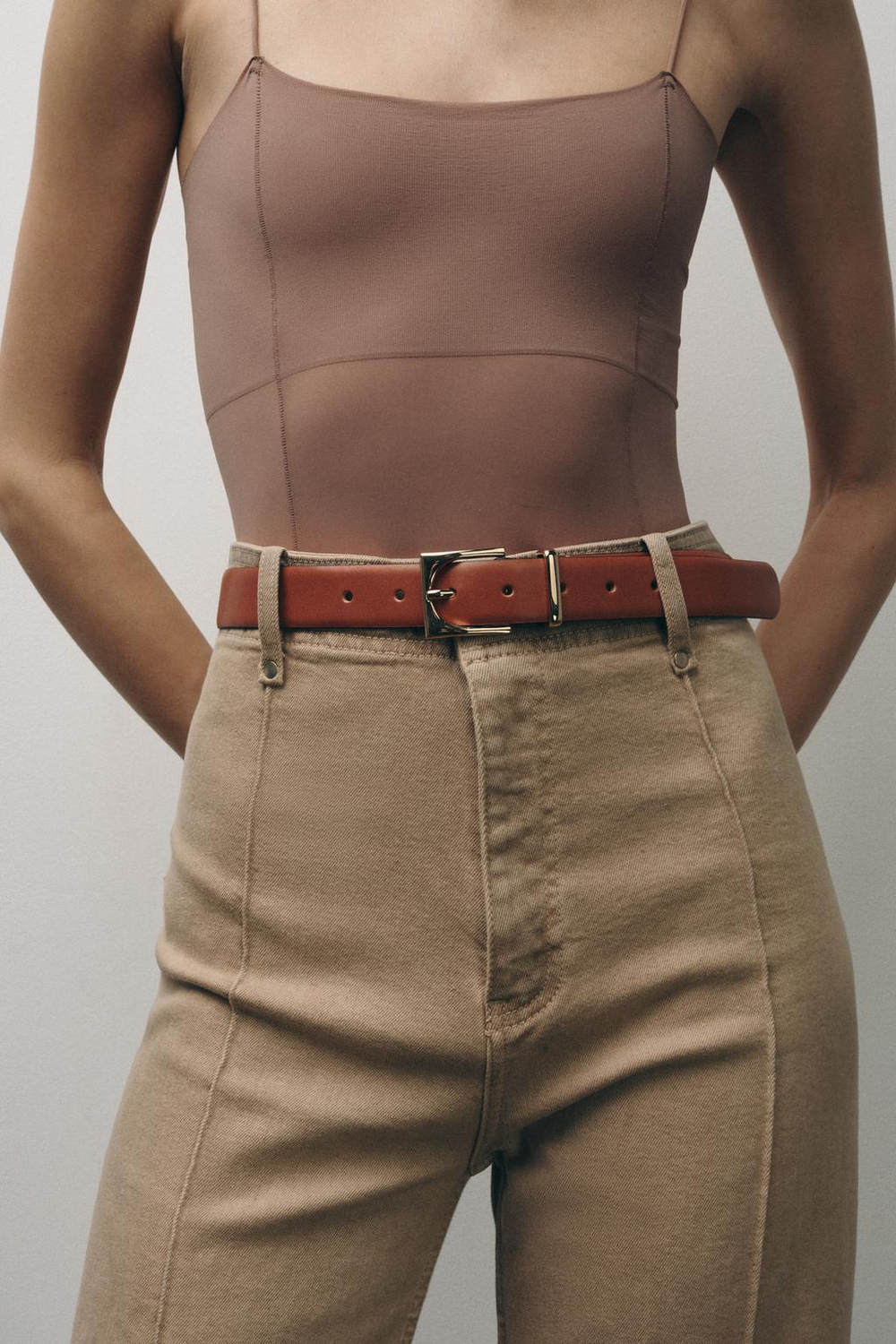 Джинсы wide leg с высокой посадкой — zw collection