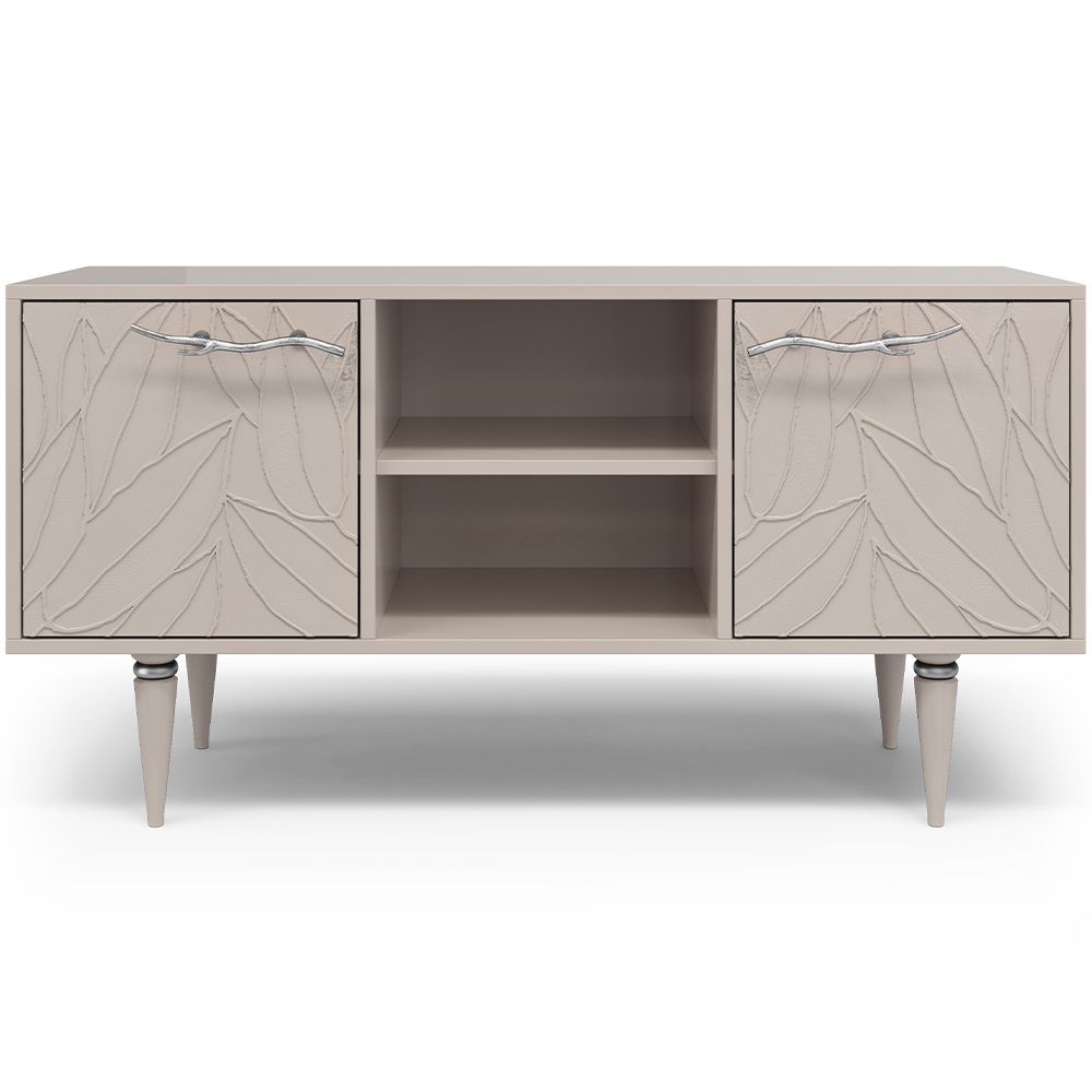 Тумба под ТВ Арт Колор leaves 117см Классик Сильвер Серый агат