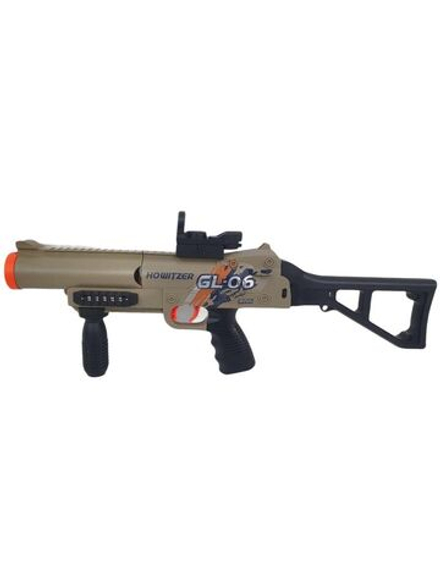 Гранатомёт "NERF", с мягкими пулями, с присосками, пластик, серый металлик