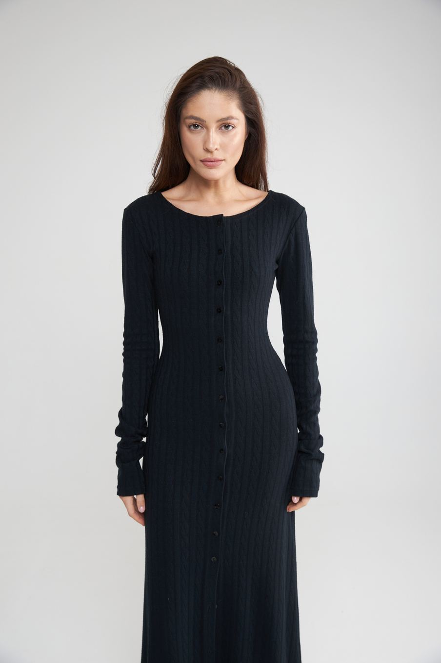 Платье «Old Money» с пуговицами