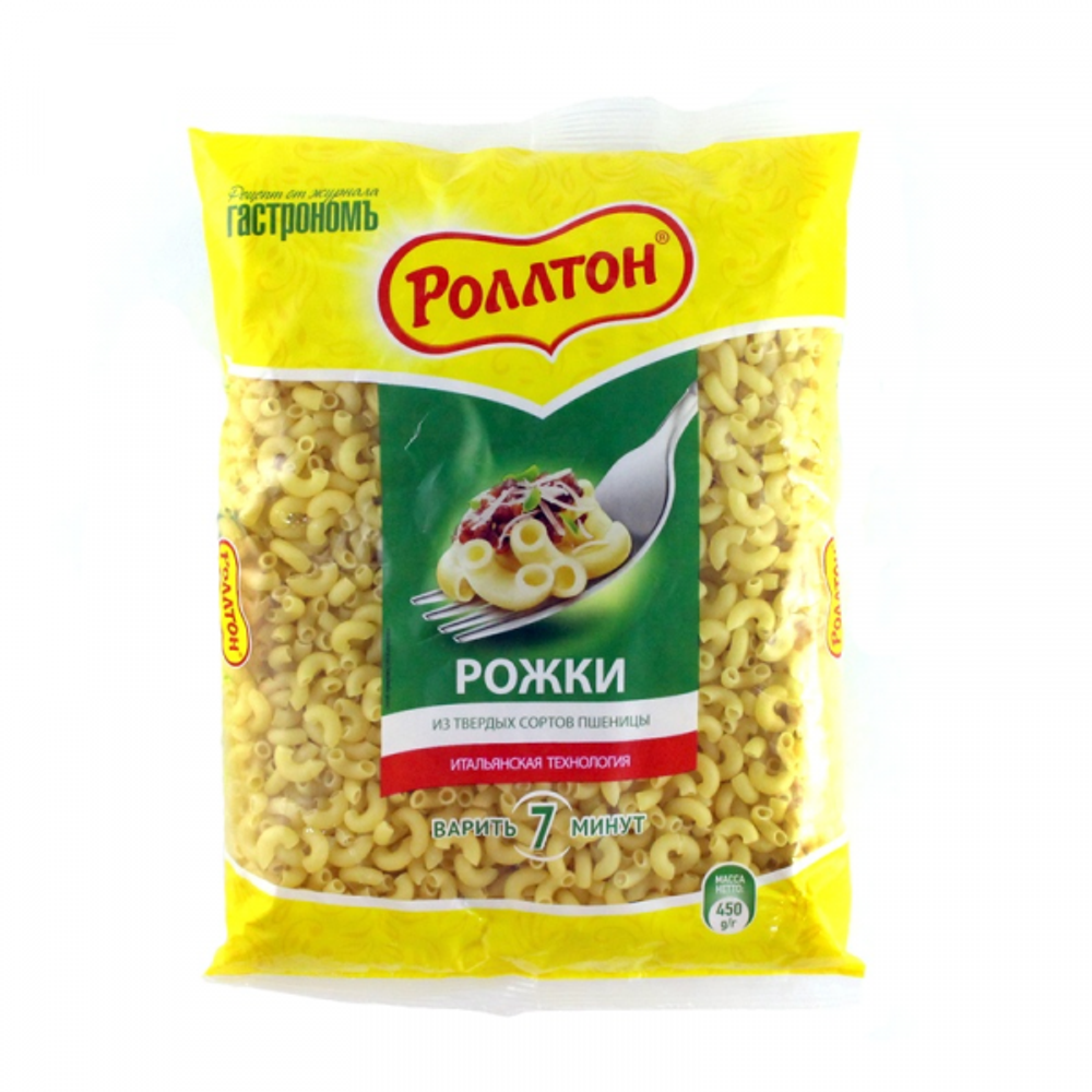 Макароны Роллтон рожки 400 гр
