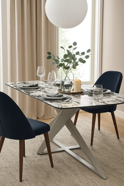 Стол VICENZA 220 BULGARI WHITE, керамика / белый, ®DISAUR