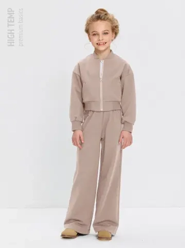 Брюки палаццо из футера