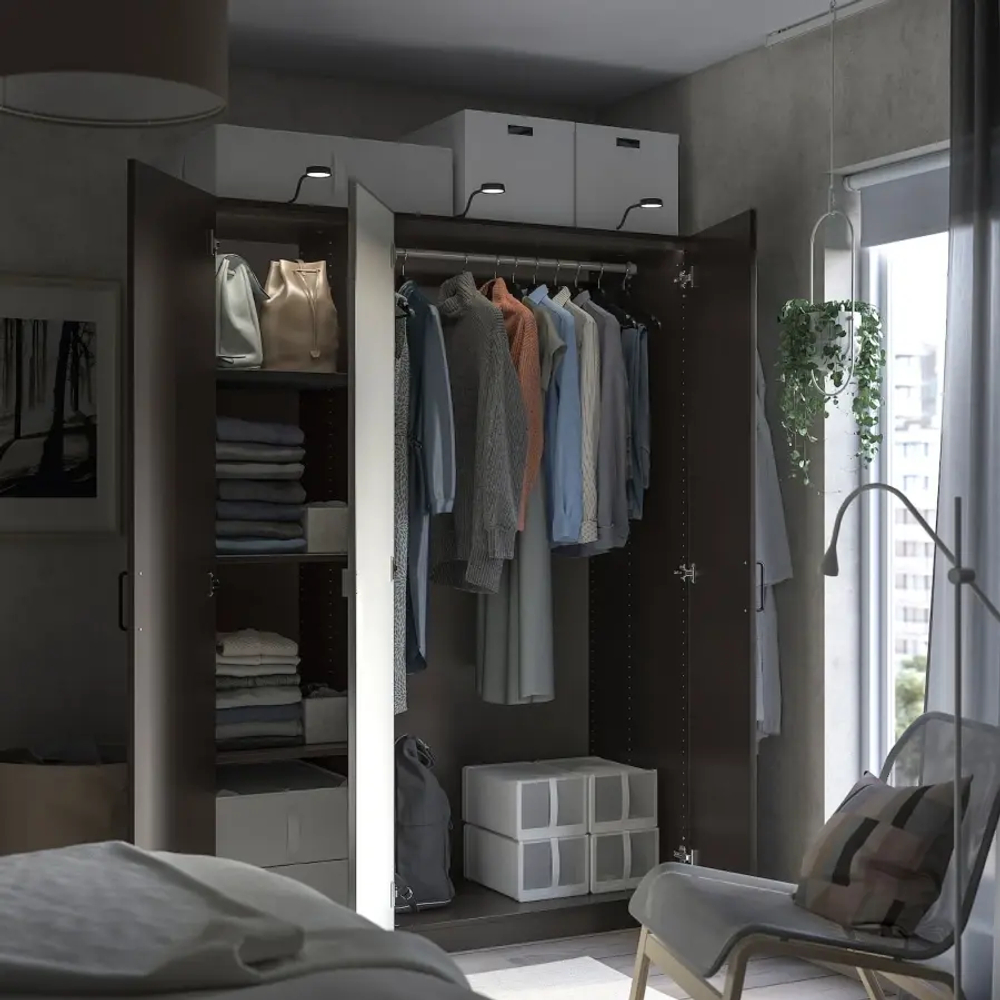 Гардероб- IKEA PAX/FORSAND / ПАКС/ ФОРСАНД ИКЕА, 150х60х201 см, темно-коричневый