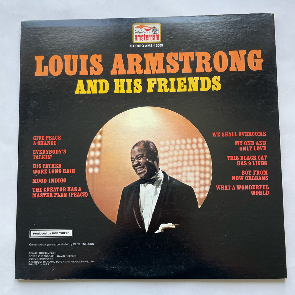 Винтажная виниловая пластинка LP Louis Armstrong And His Friends (США 1970) What A Wonderful World