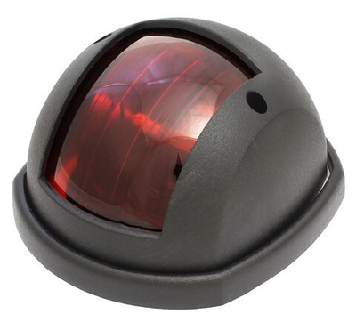 Бортовой огонь "Classic 12", красный, черный пластик, 100 мм. (10014735)