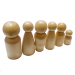 Куклы в наборе из 6 фигурок, деревянная заготовка