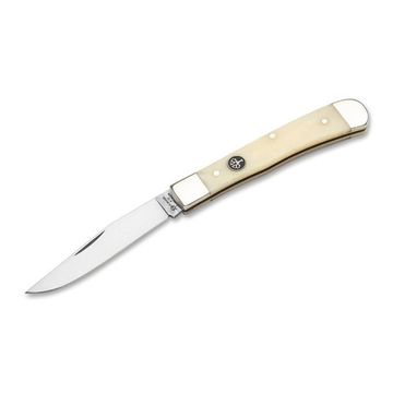 Складной нож Boker 119950 Trapper Bone White c клинком из стали С75, рукоять Кость / Никель