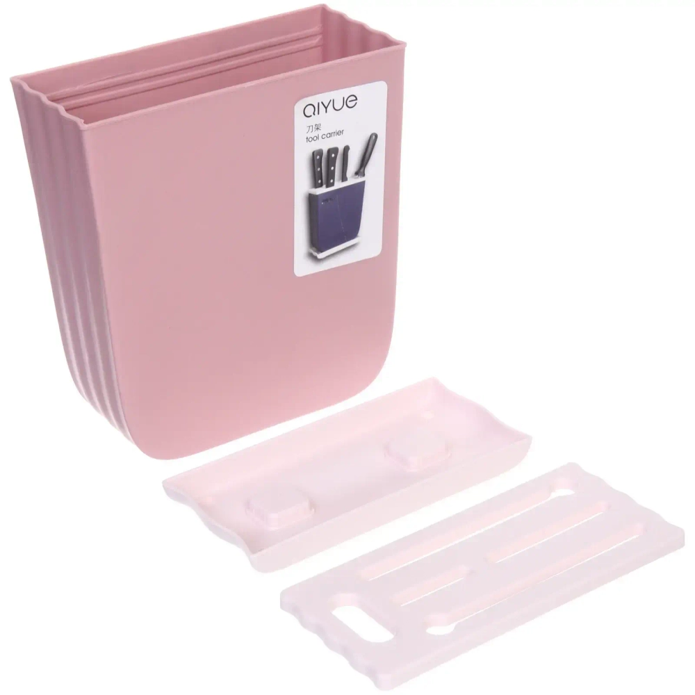 Подставка для ножей «SEGRETO» 16*7,5*19см пыльная роза