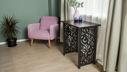 Туалетный столик Форвард Пармин черный шагрень