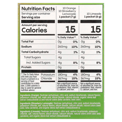 Hydralyte, шипучий электролитный порошок, ассорти вкусов, апельсин, клубничный лимонад и лаймад, 30 отдельных пакетиков, 200 г (6,9 унции)