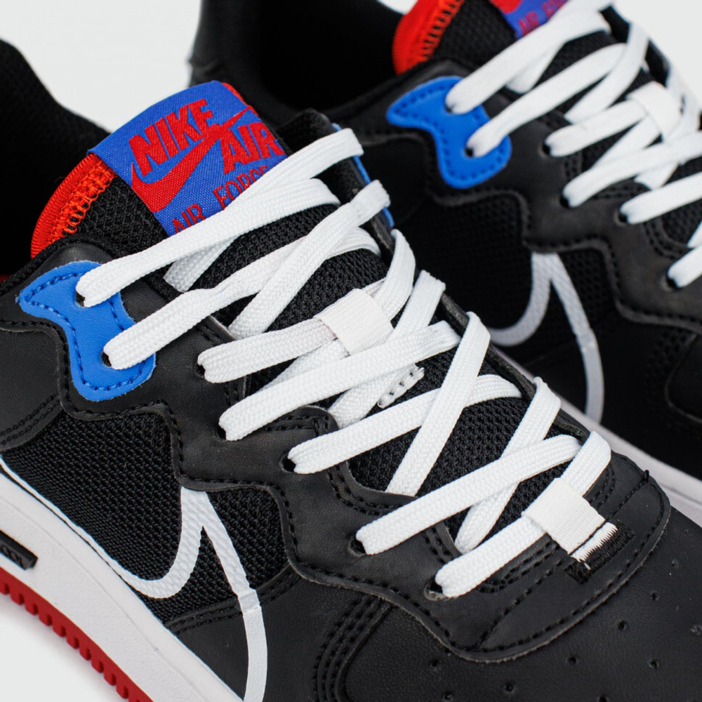 кроссовки Nike Air Force 1 React Black White Red CT1020-001
