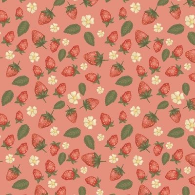 Клубничка на розовом