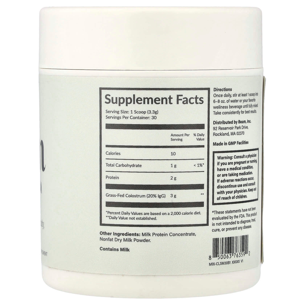 Beam, молозиво, без добавок, 100 г (3,53 унции)