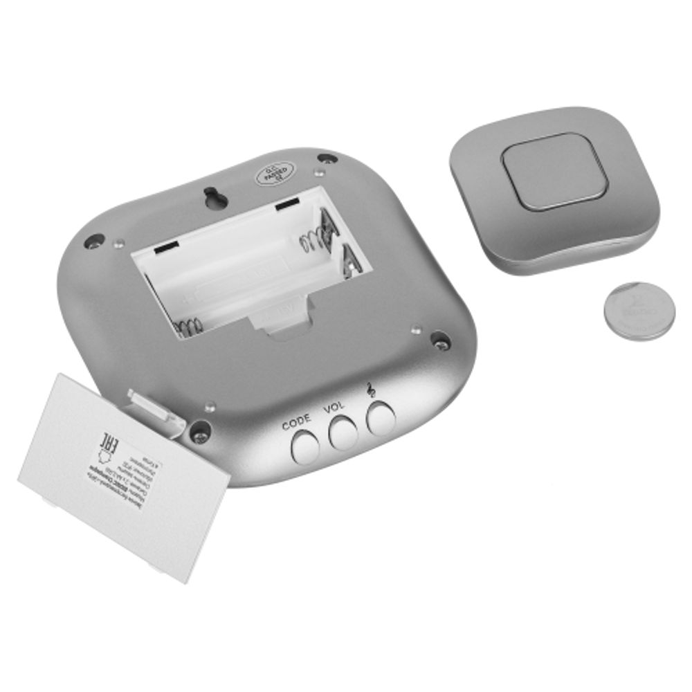 Звонок дверной ЭРА BIONIC Silver беспроводной серебристый 6 мелодий