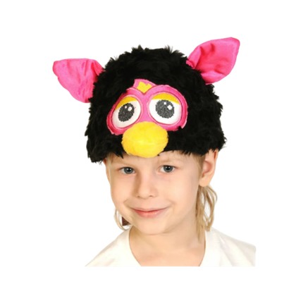 Маска-шапочка "Монстрик", чёрный с розовым