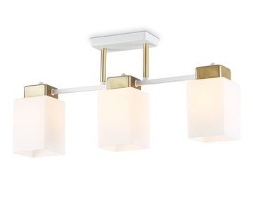 Люстра на штанге со стеклянными плафонами 3*E27 TR303045 белый/золото Traditional Loft Ambrella