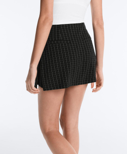 Oysho Короткая юбка в клетку, черный