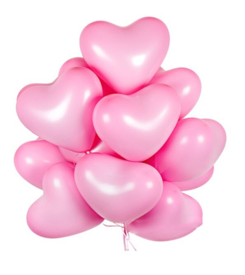 Шар латекс сердца розовый