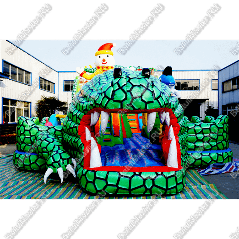 Коммерческий надувной батут "Большие крокодилы"