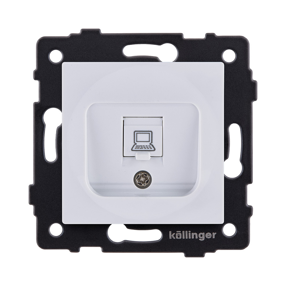 Розетка Ethernet RJ45 Cat.5, белый Kollinger REA-016WH для Aspekt, Eleganz, Reflex
