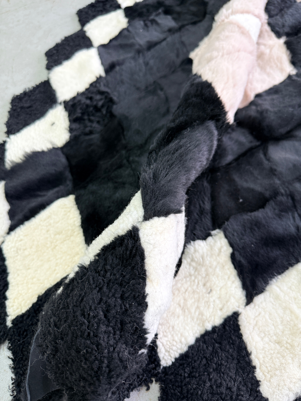 Покрывало меховое ковер из шкуры овчины