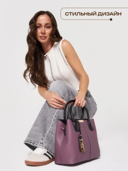 Сумка через плечо кожаная тоут классика средняя