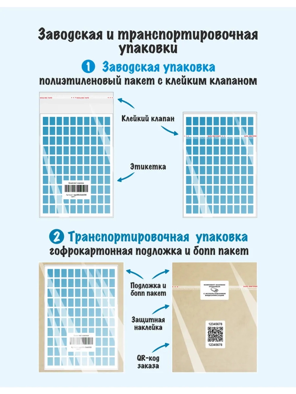 Наклейки прозрачные Спасибо за покупку, для упаковки 96 штук