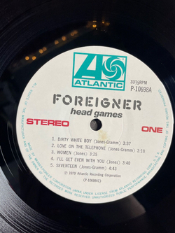 Винтажная виниловая пластинка LP Foreigner Head Games (Japan 1979) (No Obi)