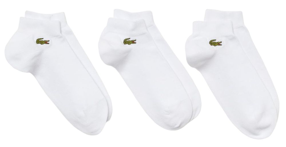 Теннисные носки Lacoste SPORT Low-Cut Cotton Socks 3P - white/white/white