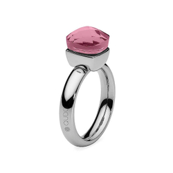 Кольцо Qudo Firenze rose 18 мм 611653/17.8 V/S цвет розовый, серебряный