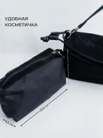 сумка через плечо средняя натуральная замша