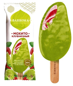 Эскимо БАХРОМА МОХИТО Клубничный 75 гр.