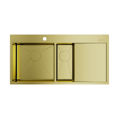кухонная мойка Omoikiri Akisame 100-2-L-LG нерж. сталь/светлое золото