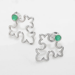 Серьги УЗОР с хризопразами