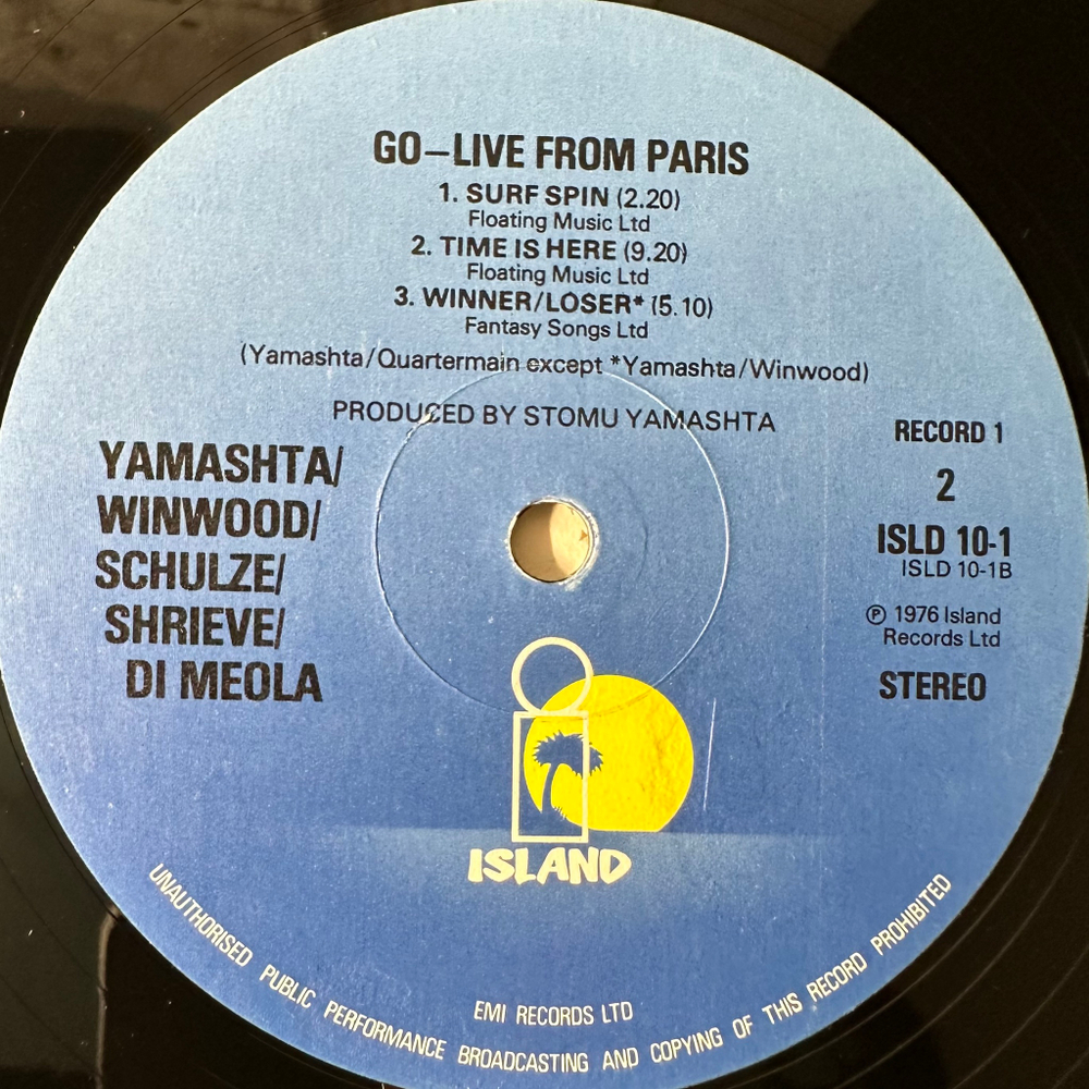 Stomu Yamashta's Go ‎– Go Live From Paris 2LP (Англия 1976г.)