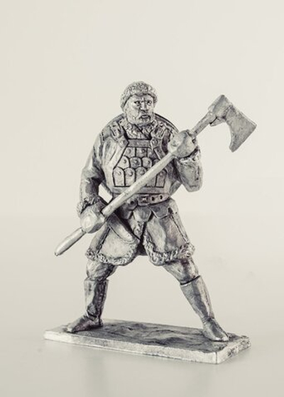 Оловянный солдатик Ополченец легковооруженный с топором