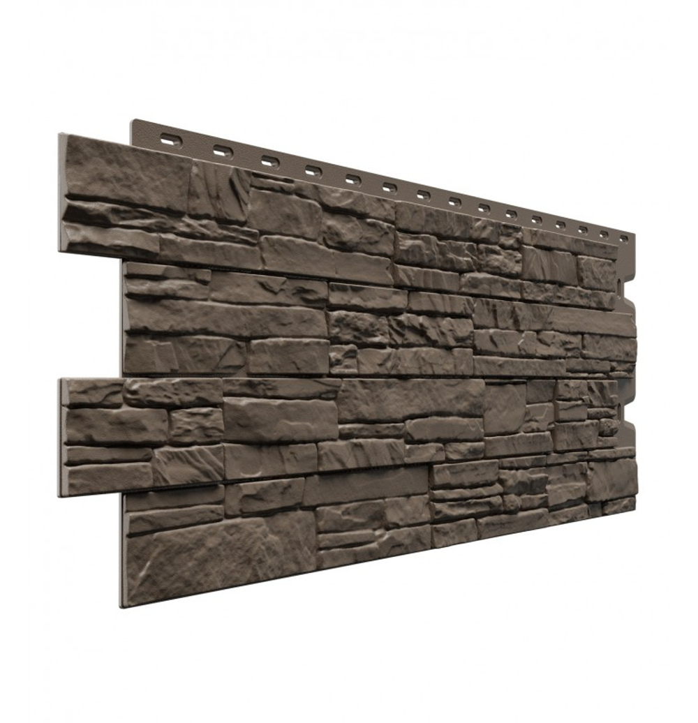 Фасадные панели (Цокольный Сайдинг) Деке Алтай Шоколад