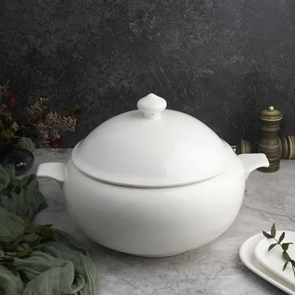 Супница 7 л d 25,5 см h25 см белая фарфор P.L. Proff Cuisine [1]