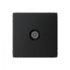 Розетка TV Systeme Electric ARTGALLERY карбон оконечная 41066