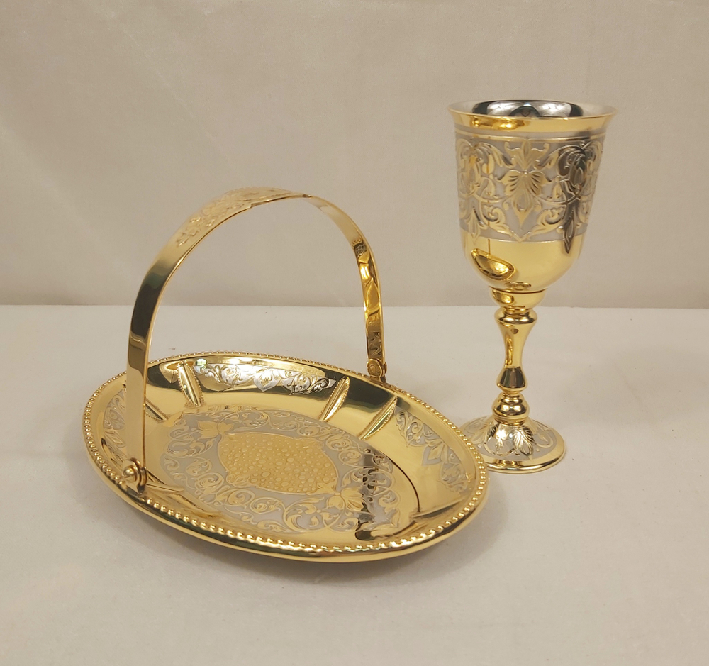 Набор рюмка с блюдцем Златоуст