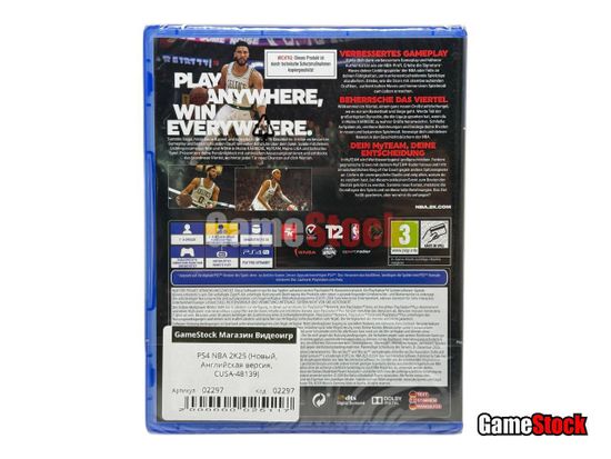 PS4 NBA 2K25 (Новый, Английская версия, CUSA-48139)