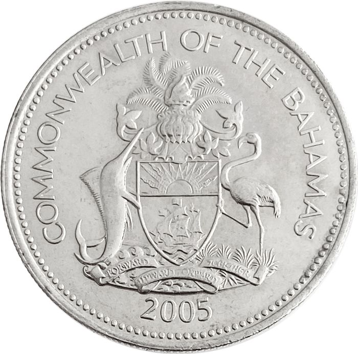 25 центов 2005 Багамские острова AU-UNC