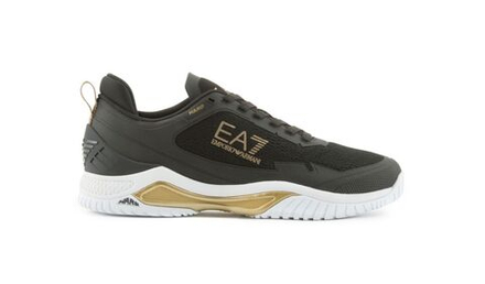 Женские теннисные кроссовки EA7 Unisex Woven Sneaker - black/gold/white