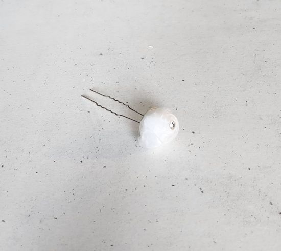 Набор шпилек "Розы" органза, 10 шт, белый