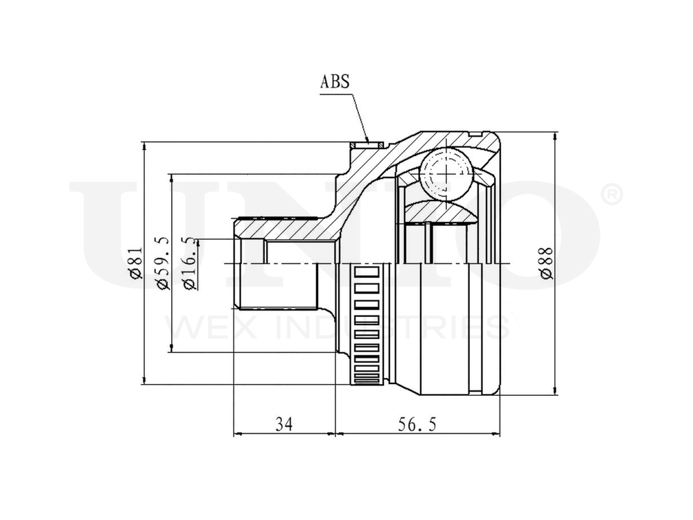 ШРУС внешний UNIO CVJ-20051
