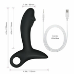 Анальный вибромассажер Erokay EK-2506, силикон, 10 режимов, 10,5 см